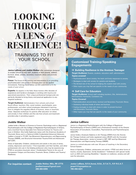 Teacher Flyer Building Resilience